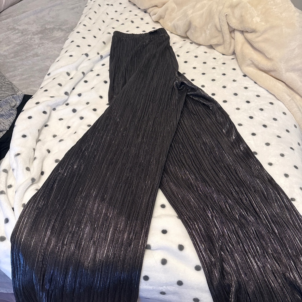 Silver lightweight wide leg pants Joseph Ribkoff